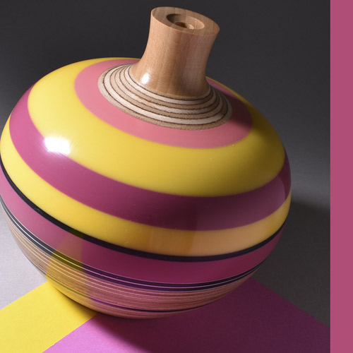 yellow pink corian pot